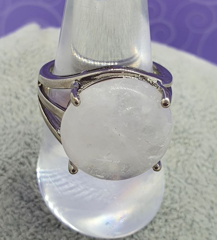 Adjustable Rock Crystal Stone Ring