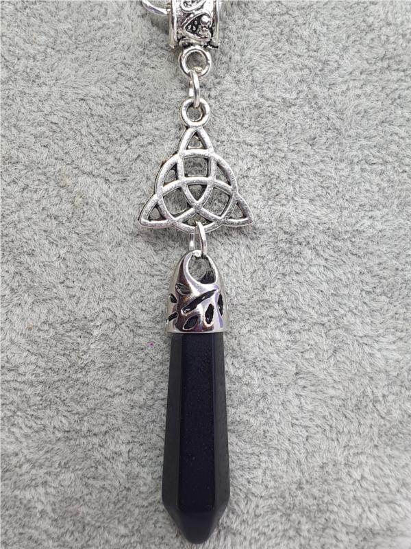 Black Onix Stone Bullet Necklace