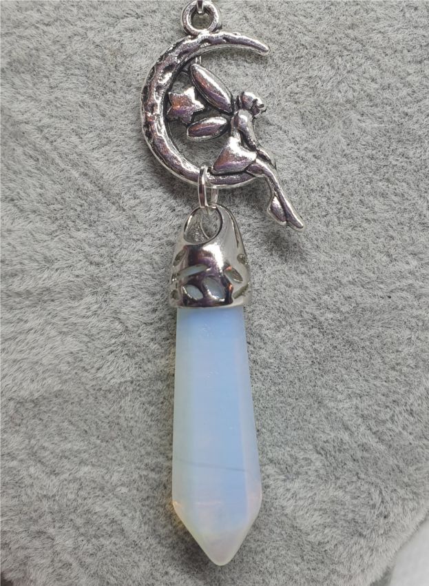 Opal Stone Bullet Necklace