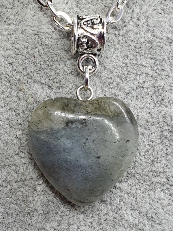 Labradorite Heart Pendant Necklace