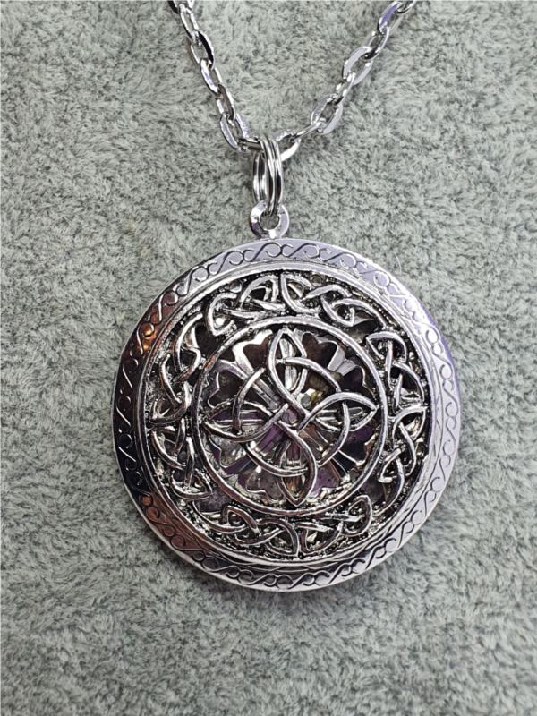 Oval Cross Perfume Holder Necklace