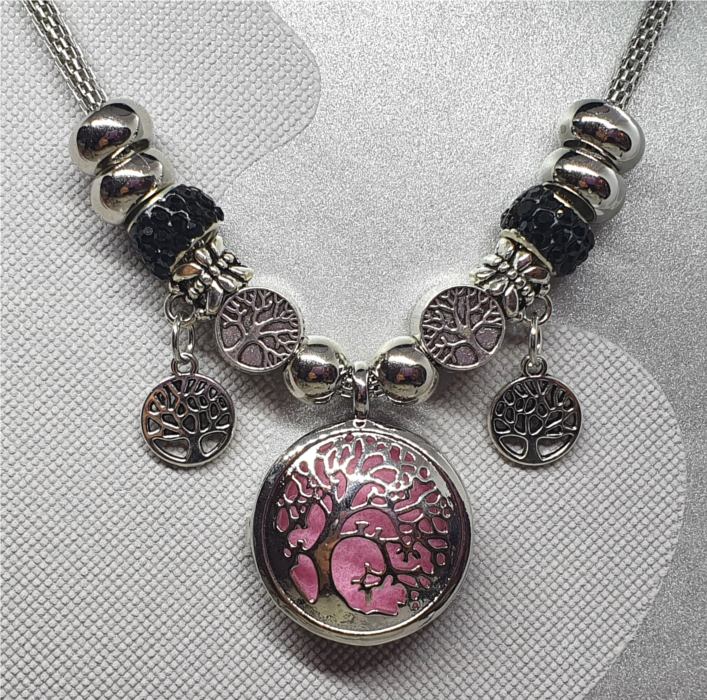 Tree of Life Perfume Holder Necklace with Charms