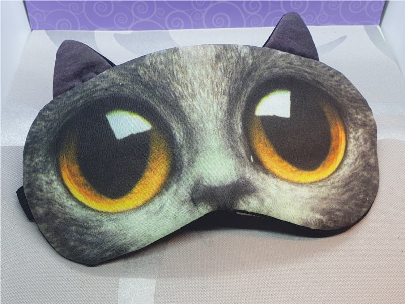 Cute Grey Cat Animal Mask to Sleep