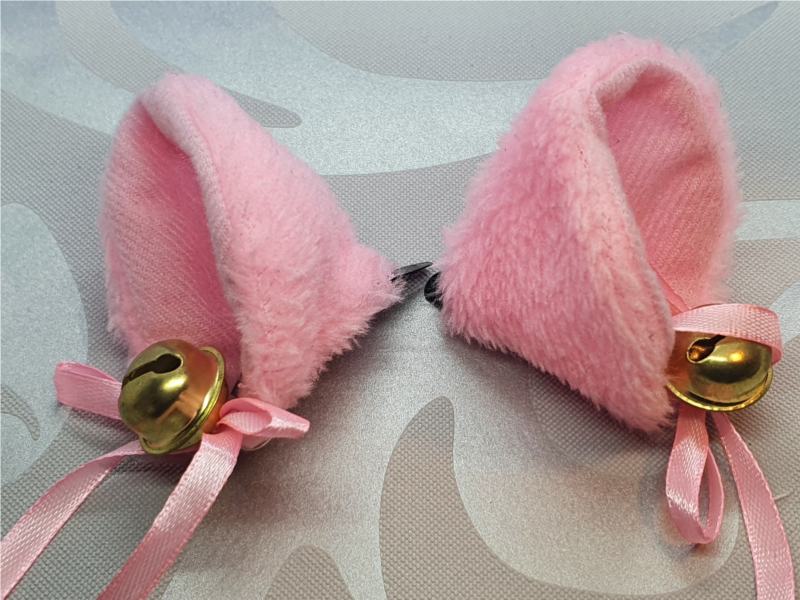 Light Pink Cat Ears with Bell